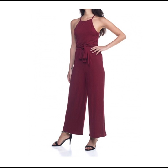 ✨x2 HP✨ Casual Burgundy Jumpsuit - Picture 2 of 3